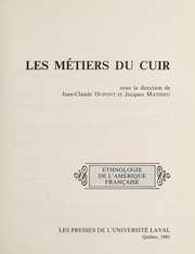 Cover of: Les Métiers du cuir by 
