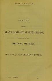 Cover of: Public health.: Report on the inland sanitary survey, 1893-95