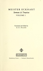 Cover of: Meister Eckhart | Meister Eckhart