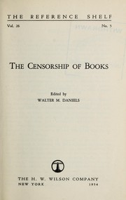 Cover of: The Censorship of books