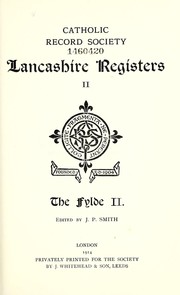 Lancashire registers II by Catholic Record Society (Great Britain)