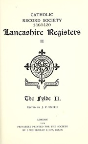 Cover of: Lancashire registers II