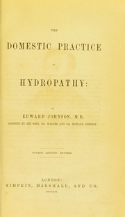 Cover of: The domestic practice of hydropathy
