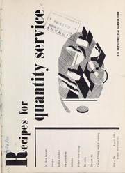 Cover of: Recipes for quantity service