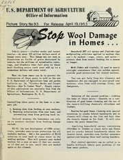 Cover of: Stop wool damage in homes