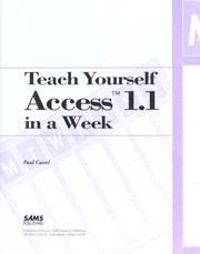 Cover of: Teach yourself Access 1.1 in a week by Paul Cassel