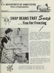 Cover of: Snap beans that snap by United States. Department of Agriculture. Office of Information