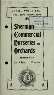 Cover of: Retail price list: Fall1903-Spring 1904