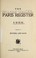 Cover of: The Paris register, 1906