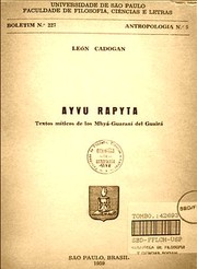 Cover of: Ayvu rapyta by León Cadogan