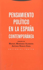 Cover of: Pensamiento político en la España contemporánea