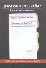 Cover of: ¿Fascismo en España? : "Roberto Lanzas" : [discurso a las juventudes de España] 