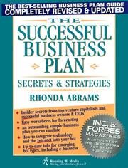 Cover of: The Successful Business Plan | Rhonda Abrams