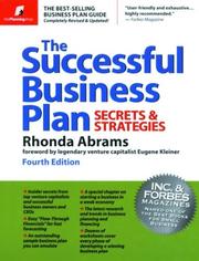 Cover of: The Successful Business Plan: Secrets and Strategies (Successful Business Plan Secrets and Strategies)