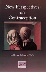 Cover of: New perspectives on contraception by Donald DeMarco