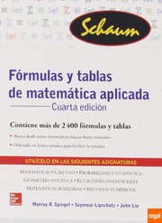 Cover of: Fórmulas y tablas de matemática aplicada