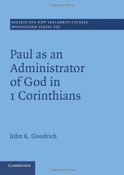 Cover of: Paul as an Administrator of God in 1 Corinthians by 