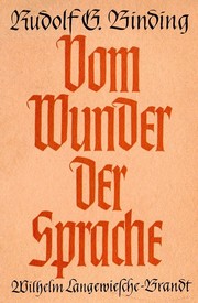 Cover of: Vom Wunder der Sprache by 
