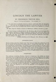 Cover of: Lincoln the lawyer | Frederick Trevor Hill