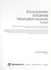 Cover of: Encyclopedia of Business Information Sources by M. Balachandran