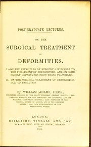 Cover of: On the surgical treatment of deformities