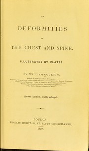 On deformities of the chest and spine by William Coulson