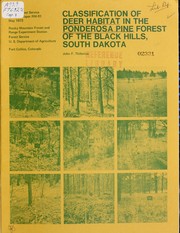 Cover of: Classification of deer habitat in the ponderosa pine forest of the Black Hills, South Dakota