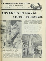 Cover of: Advances in Naval Stores research by United States. Department of Agriculture. Office of Information