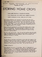 Cover of: Storing home crops