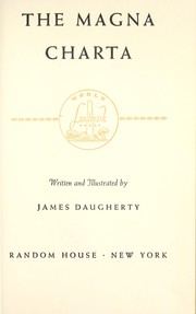 Cover of: The  Magna charta by James Daugherty
