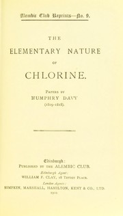 Cover of: The elementary nature of chlorine.