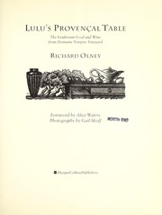 Cover of: Lulu's provenc̜al table by Olney, Richard.