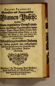 Cover of: Erasmi Francisci Guineischer und americanischer blumen-pusch by Erasmus Francisci