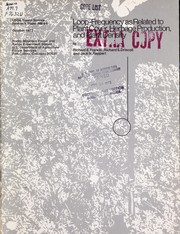 Cover of: Loop-frequency as related to plant cover, herbage production, and plant density