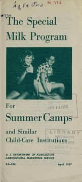 The Special Milk Program for summer camps and similar child-care institutions