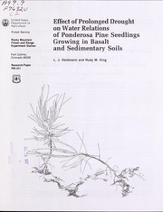 Cover of: Effect of prolonged drought on water relations of ponderosa pine seedlings growing in basalt and sedimentary soils