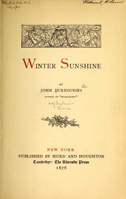 Cover of: Winter sunshine by John Burroughs