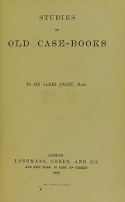 Cover of: Studies of old case-books