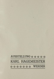 Cover of: Ausstellung Karl Hagemeister: Werder