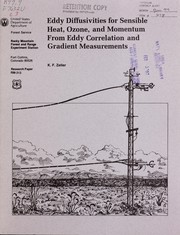 Eddy diffusivities for sensible heat, ozone, and momentum from eddy correlation and gradient measurements by K.F. Zeller