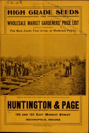 Cover of: Wholesale market gardeners' price list