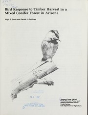 Cover of: Bird response to timber harvest in a mixed conifer forest in Arizona by Virgil Scott