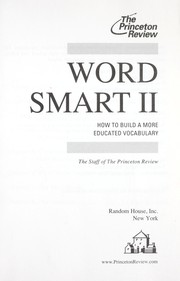Cover of: Word smart II by Robinson, Adam.