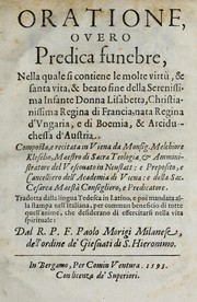 Oratione, overo, Predica funebre by Klesl, Melchior Cardinal