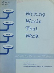 Cover of: Writing words that work: a guide for extension workers