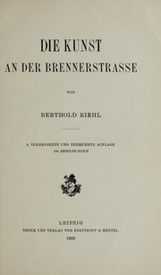Cover of: Die Kunst an der Brennerstrasse