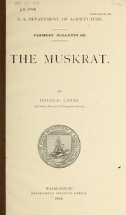 Cover of: The muskrat