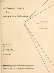 Cover of: An inventory system for multiple use evaluations