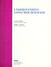 Cover of: Understanding consumer behavior
