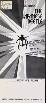 Cover of: The Japanese beetle by United States. Animal and Plant Health Inspection Service. Plant Protection and Quarantine Programs